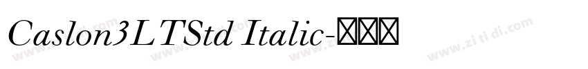 Caslon3LTStd Italic字体转换